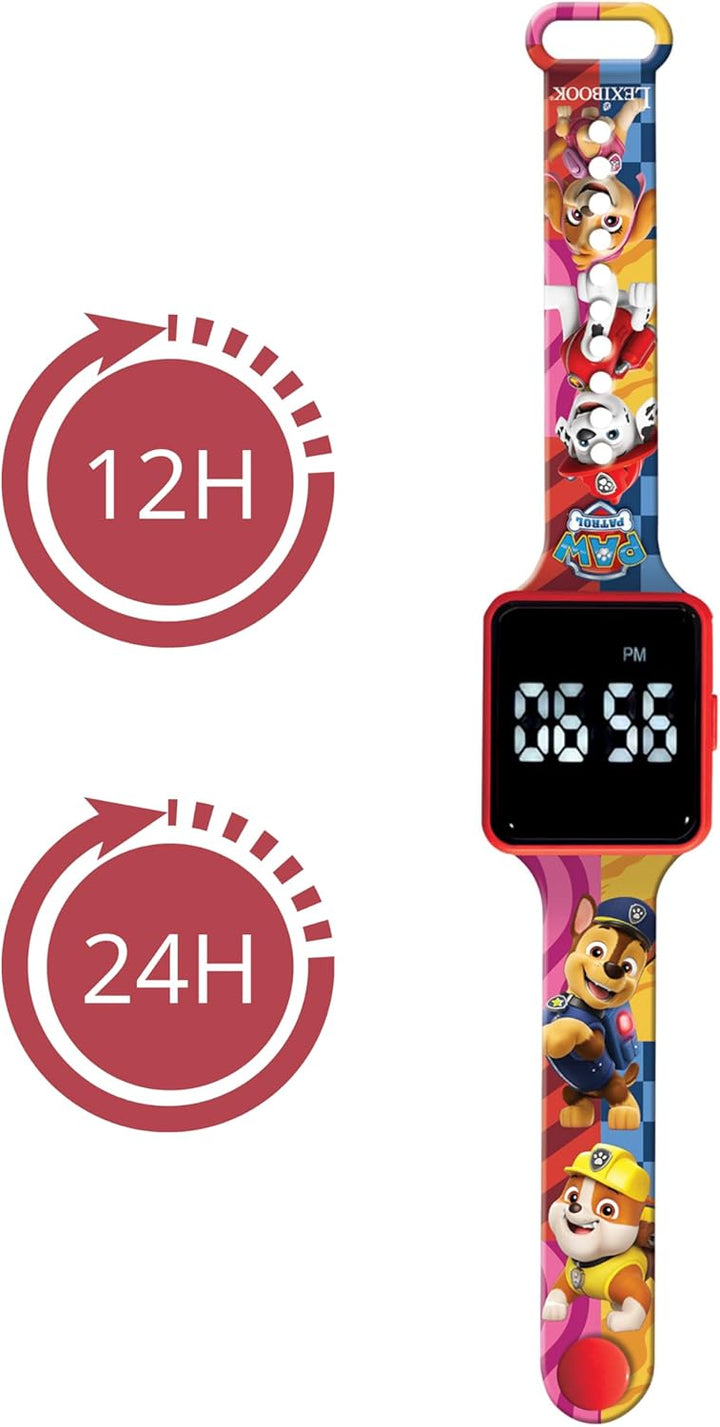 Lexibook, Paw Patrol, Digital Display Clock, 12 oder 24 Stunden Anzeige, DMW060PA (Packung mit 2) Ei