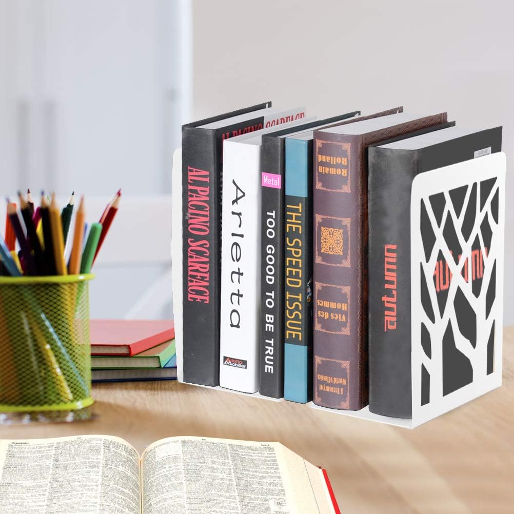 Buchstützen, Buchstützen für Regale, schwere Bücher, Bücherregalhalter Heimdekoration, Metall schwar
