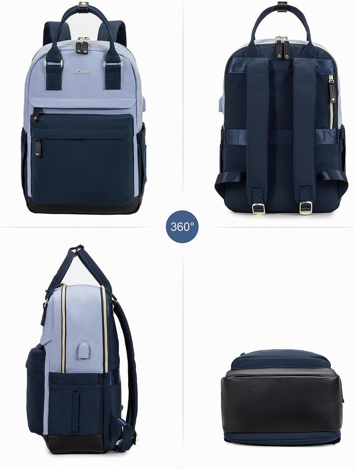 LOVEVOOK Rucksack Damen Herren, Schulrucksack Teenager Mädchen mit 15,6 Zoll Laptop-Fach, Wasserdich