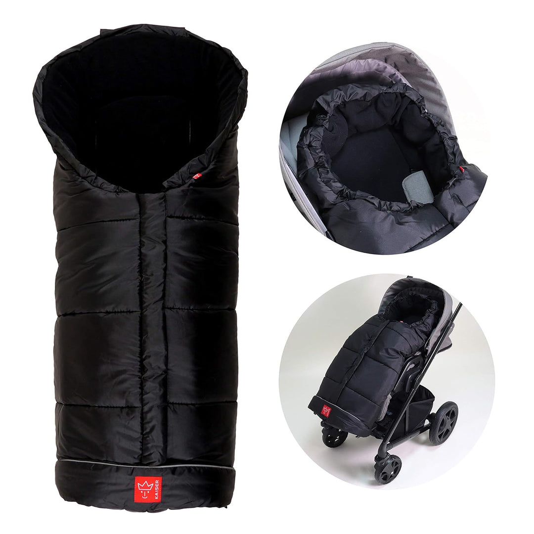 Kaiser Naturfelle 6570825 - Fusssack "Iglu Thermo Fleece", Farbe: schwarz, Schwarz