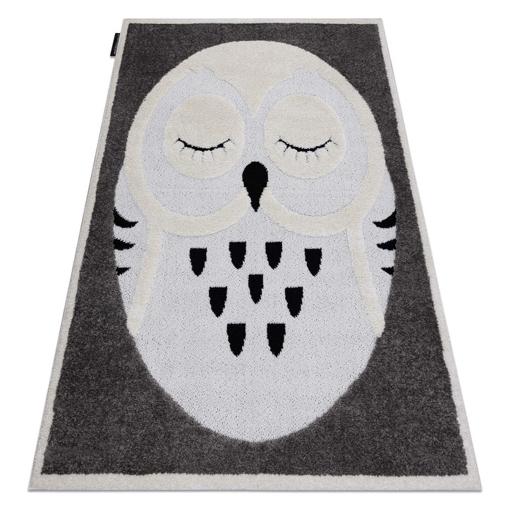 Moderne Kinderteppiche Joy Owl, Eule, für Babyzimmer, Spielteppiche, Kinderzimmer, strukturelle Zwei