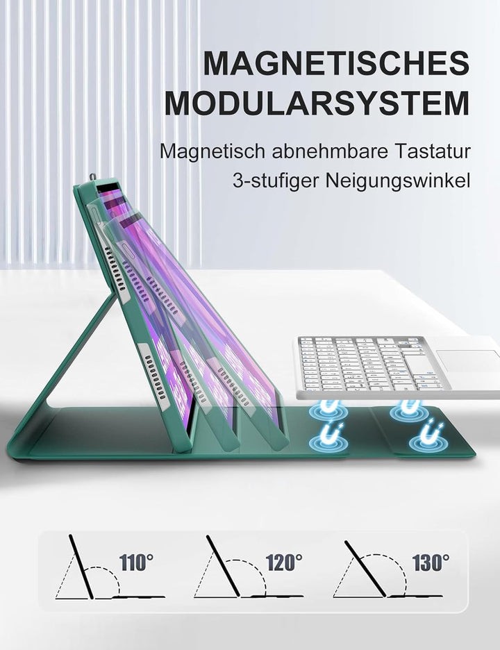JADEMALL Für Lenovo Idea Tab 11" TB336FU Tastaturhülle mit Touchpad QWERTZ | Mit Touchpad - 120 Tage