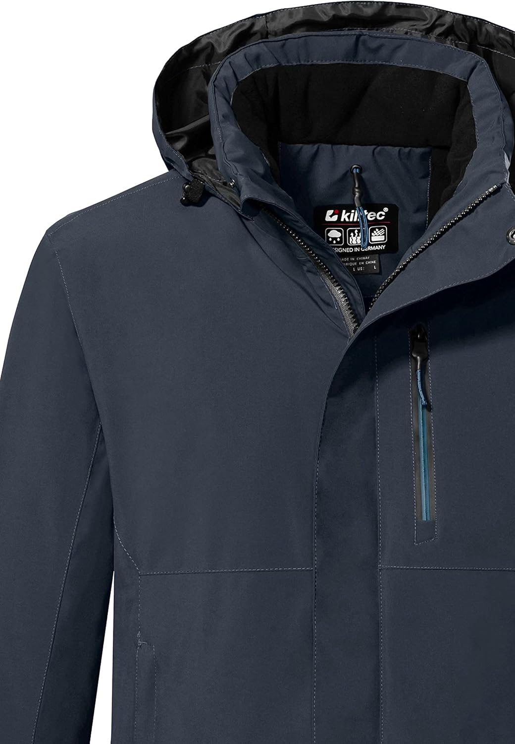 Killtec Herren Kow 68 Mn Jckt Outdoorjacke/Funktionsjacke mit einrollbarer Kapuze S dunkelnavy, S du