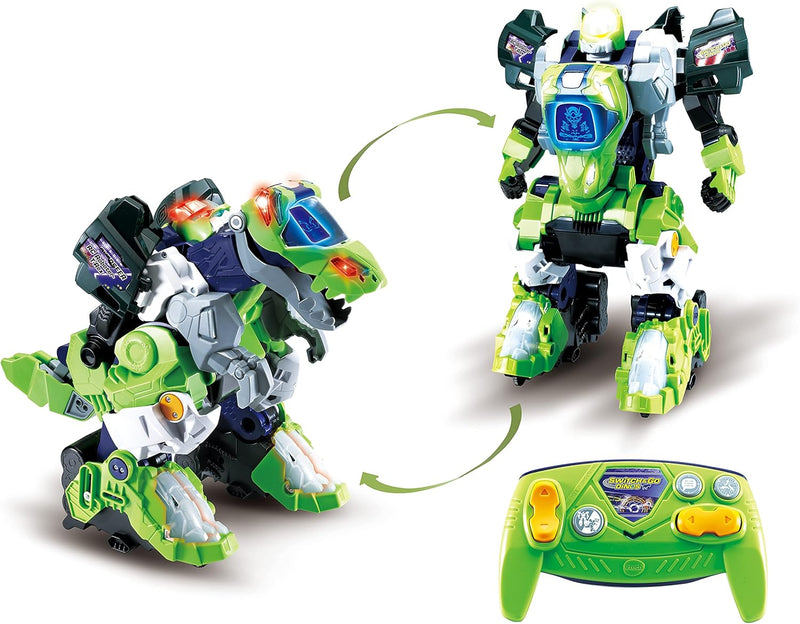 VTech Switch and Go Dinos RC Roboter-T-Rex – Dino-Roboter-Transformer mit Fernbedienung – 2in1 Spiel