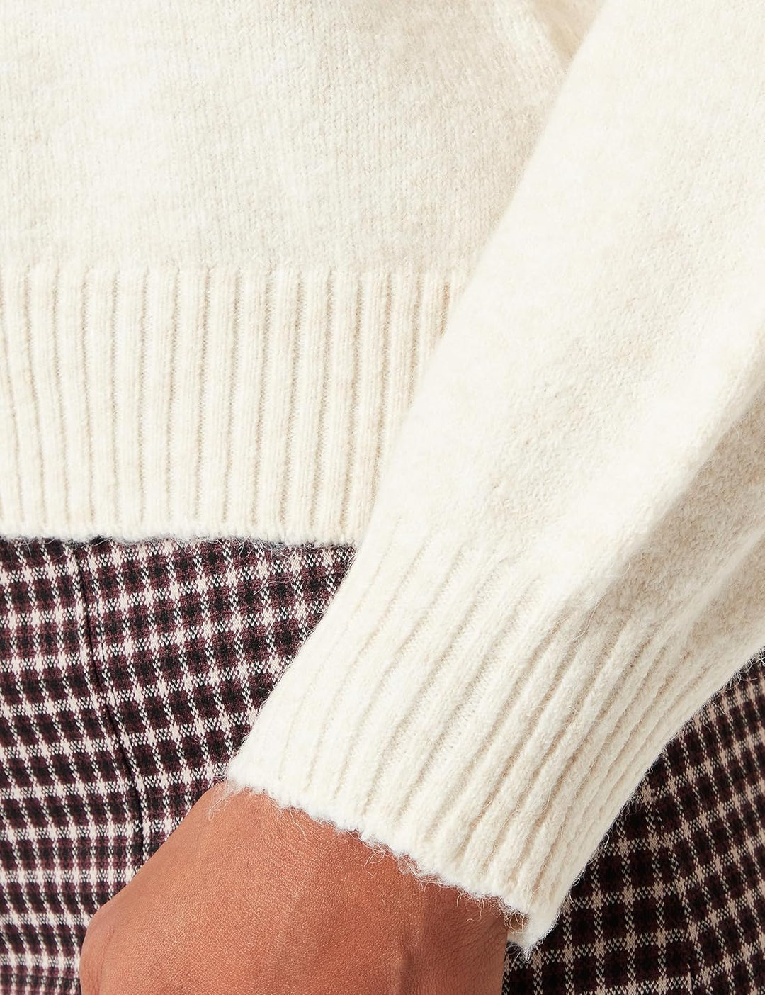 VERO MODA Damen Vmdofwool Ls V-nk Button Cardi Ga Noos Strickjacke, Birch/Detail:melange