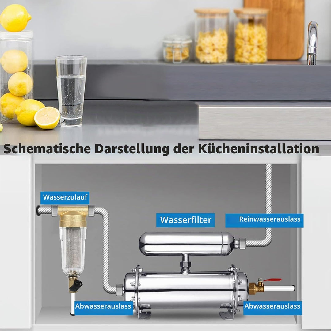 Ausspülbarer Feinfilter, vorfilter, Wasserhahn Wasserfilter Wasser, Vorfilter Sedimentfilter, Spin D