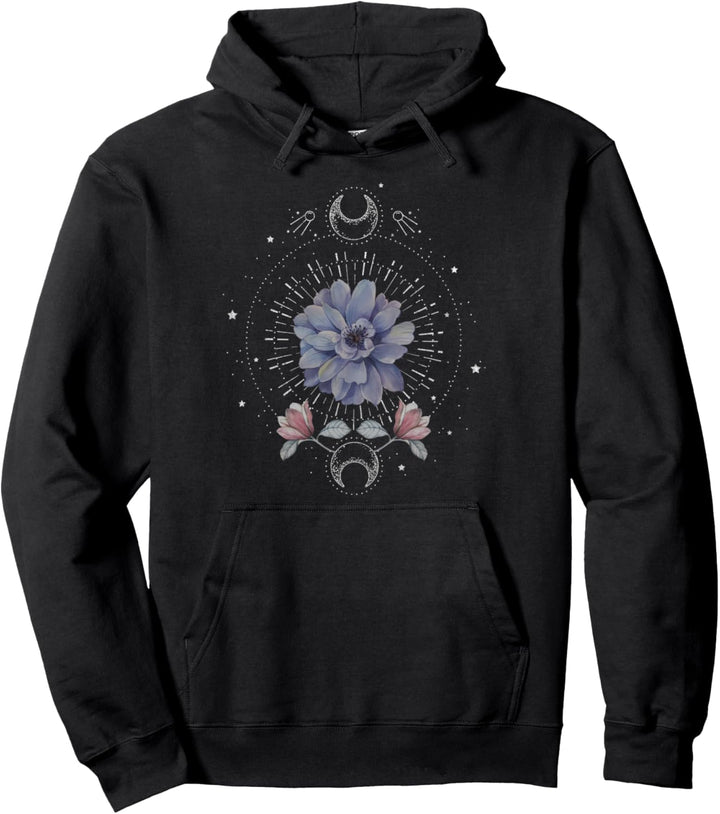 Trendy Flower Moon Pullover Hoodie