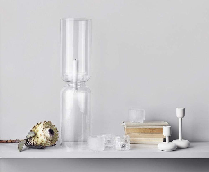 Iittala Kerzenhalter Lantern Glas grau, 60cm 60cm Grau, 60cm Grau