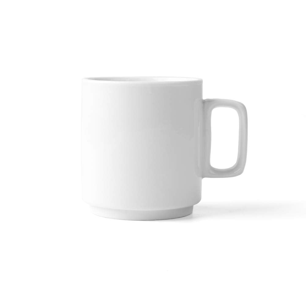 Holst Porzellan BC 022 BH Kaffeebecher 0,22 L Blockhenkel stapelbar, weiss, 7.5 x 7.5 x 8.1 cm, 6er