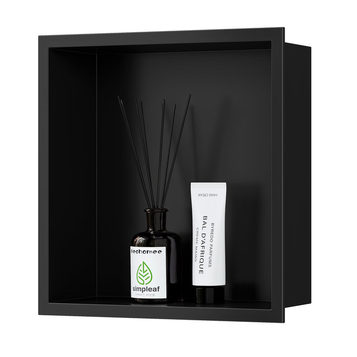 Neodrain Wandnische Dusche Edelstahl Eingebettete Duschnische Schwarz Einzelregal Lagerung für Badez