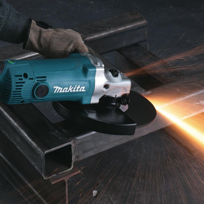 Makita GA9050R Winkelschleifer 230 mm, 2.000 W, Schwarz, Cyan, Silber, (L x B x H) 455 x 250 x 132 m