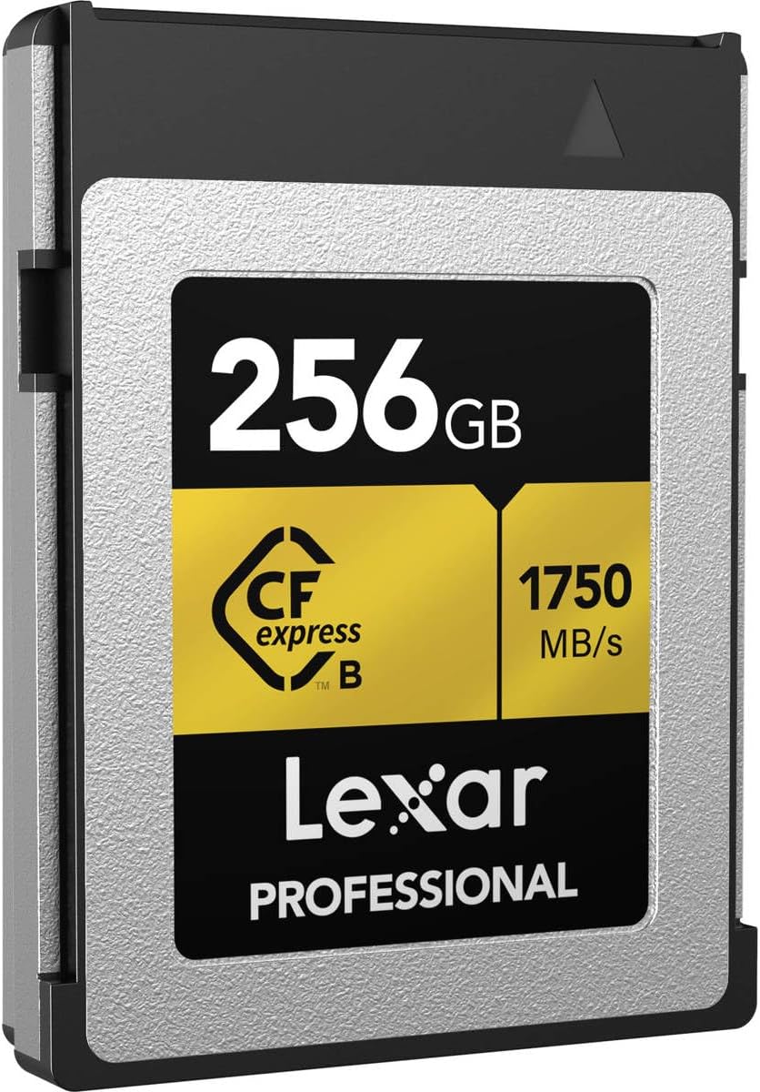 Lexar Professionelle CFexpress Typ B Speicherkarte 256 GB, Gold-Serie, bis zu 1750 MB/s lesen, Rohe