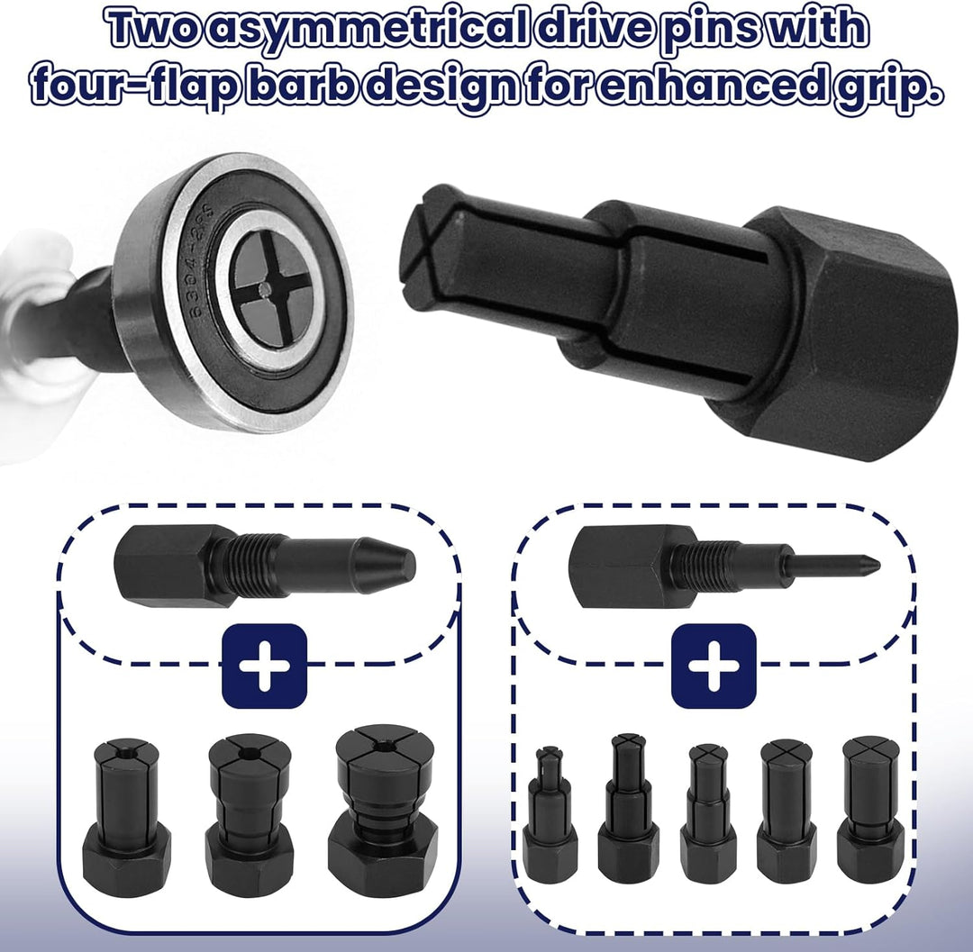 Upgrade Lagerabzieher, Innenlager Abzieher Set mit Gleithammer & Zweiarm, Gleithammer Abzieher mit 8