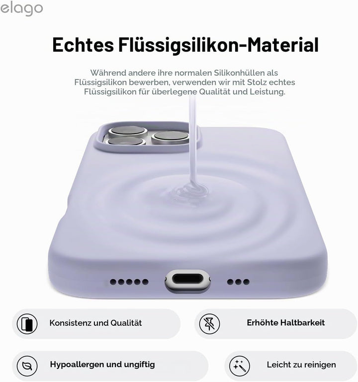 elago Magnetisch Silikon Hülle Kompatibel mit iPhone 16 Pro Max Hülle 6,9 Zoll, Kompatibel mit Allen