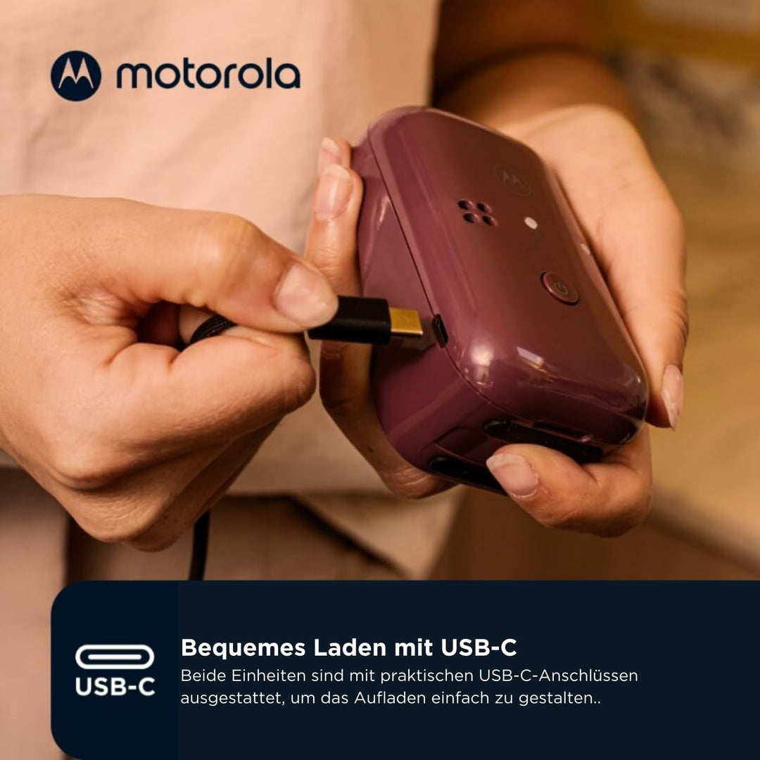 Motorola Audio Babyphone PIP12 – Babyphon DECT-Technologie – Baby Monitor Reichweite bis zu 450 Mete