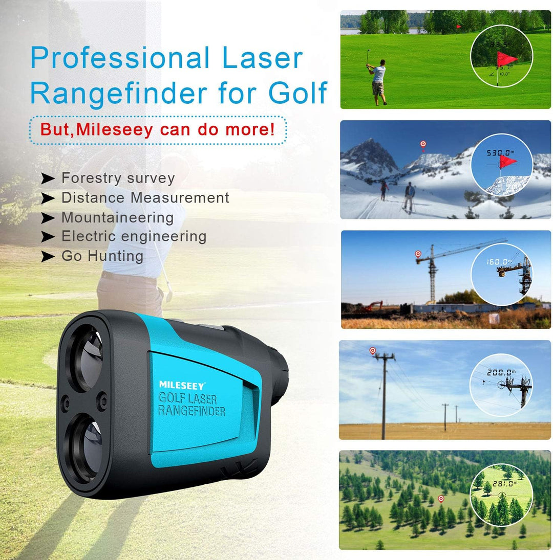 MiLESEEY Laser Golf Entfernungsmesser 600M mit Slope, ± 0,5m Genauigkeit, Flaggensperre, Scan Modus,