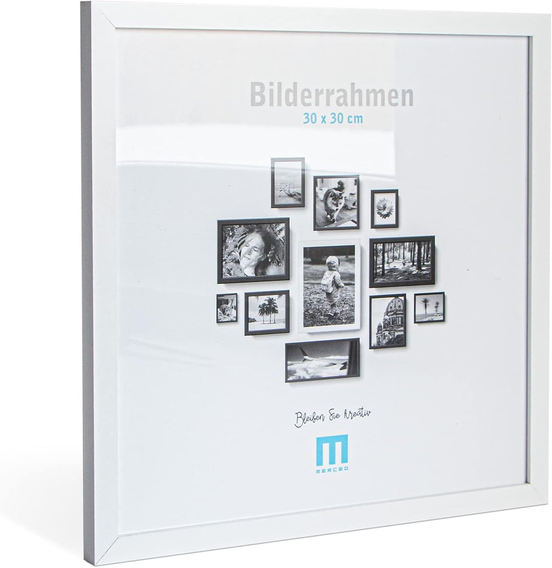 12 tlg. Foto Bilderrahmen-Set in Weiss in verschiedenen, unterschiedlichen Grössen. Für Fotowände &amp;
