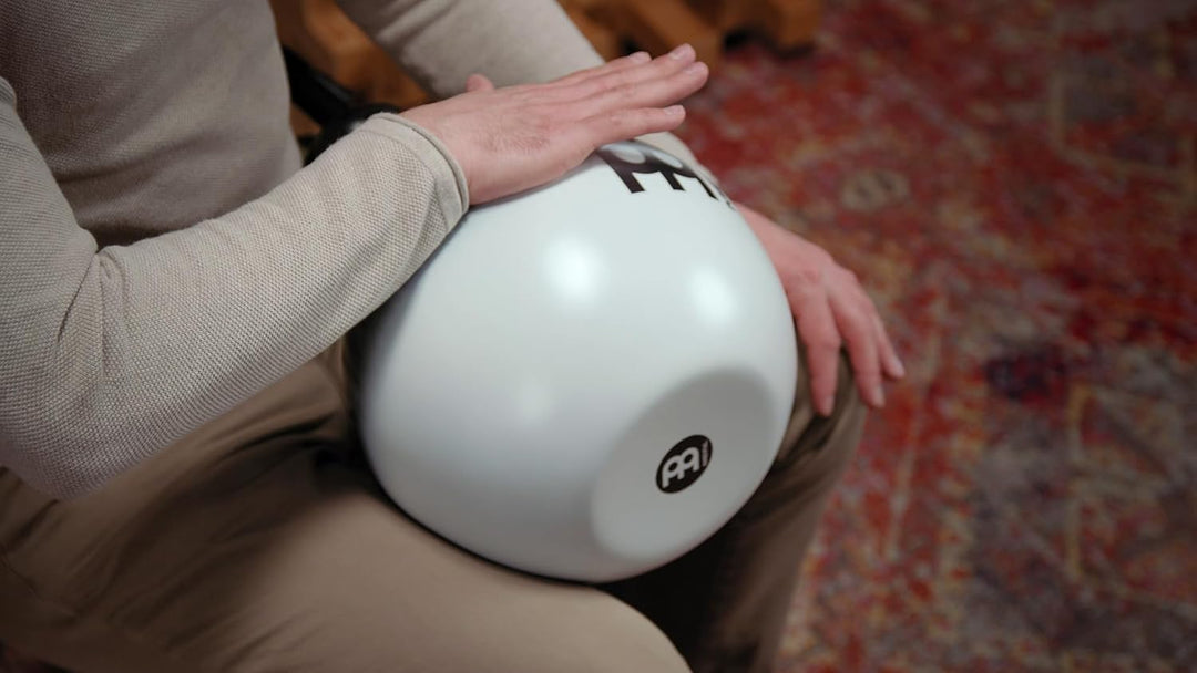 Meinl Percussion ID9BK/WH Fiberglass Liquid Ibo Drum (Large), black/white Schwarz/weiss, Schwarz/wei