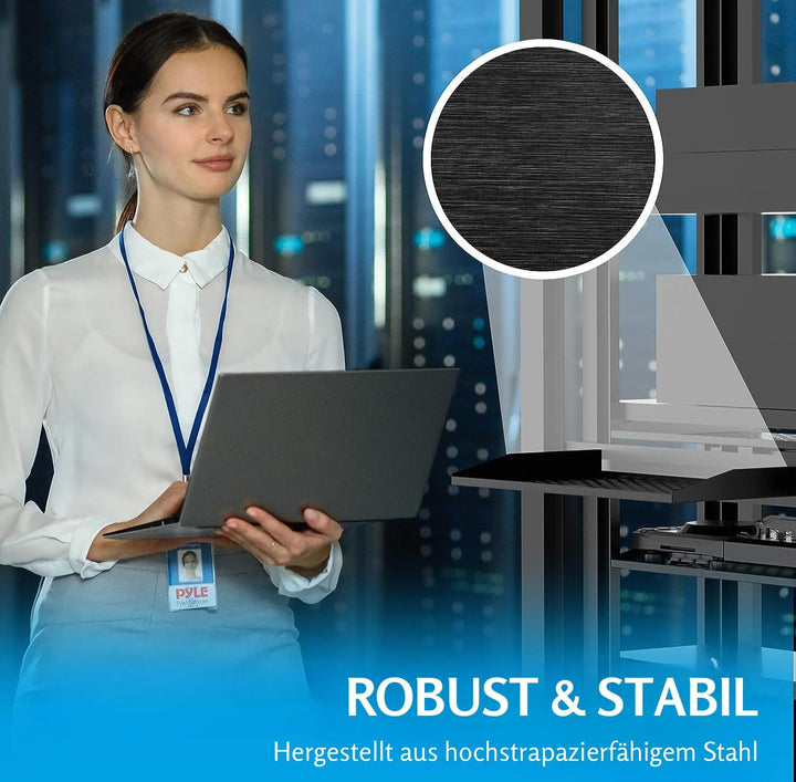 Pyle 2-Pc 1U Server Rack Shelf, Vented Shelves for Good Air Circulation, Cantilever Mount, Wall Moun