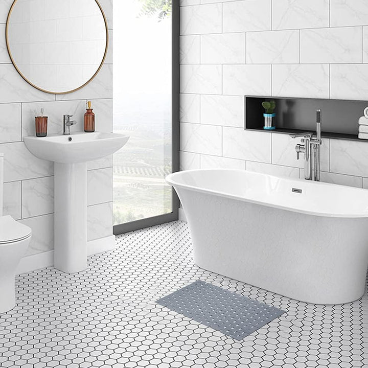 Bambus-Badematte, Badezimmerteppich, Boden, Holz, Dusche, Badewanne, wasserdicht, rutschfest, Zubehö
