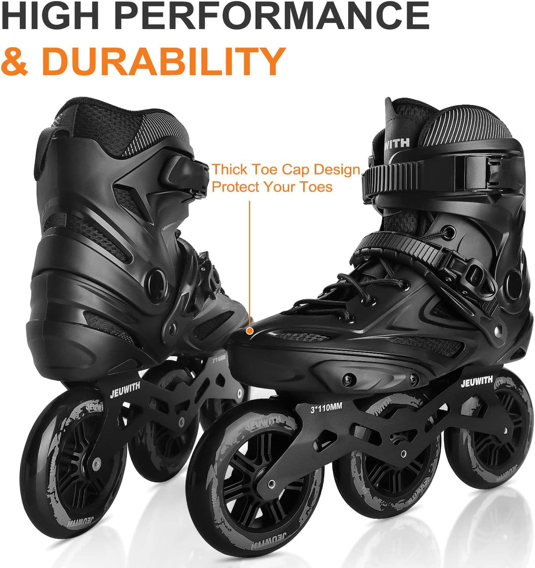Inlineskates, 3 Räder, 110 mm, Rollschuhe, Klingen für Erwachsene, Damen, Herren, professionelle Out
