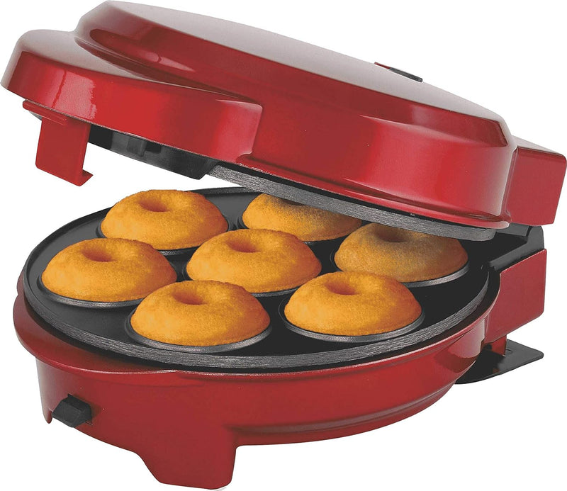 Melissa 16250072 3in1 Donut Muffin und Popcake-Maker 3 auswechselbare Backplatten, Rot Metallic