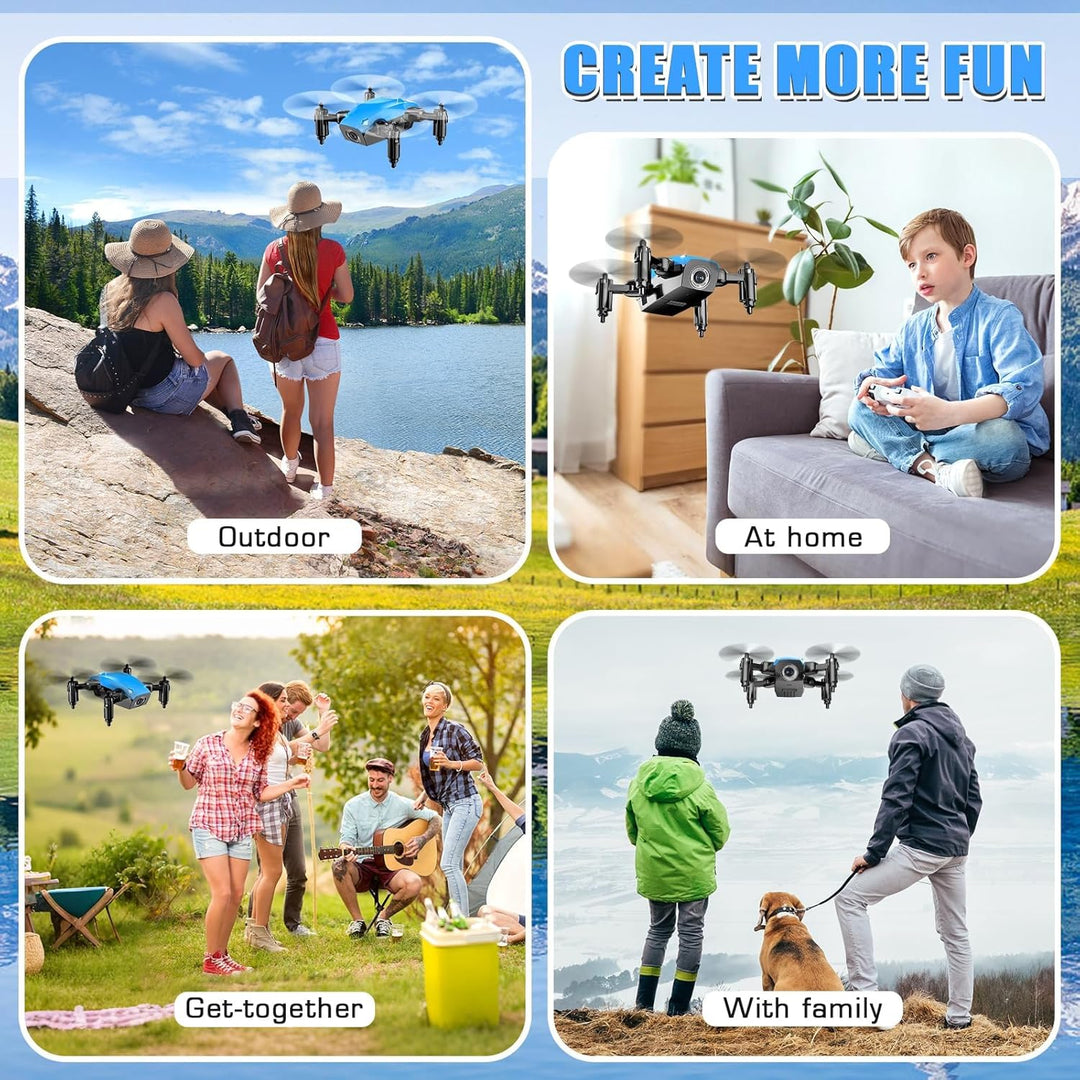 Mini RC Drohne mit Kamera für Kinder, Faltbarer Quadcopter mit Gestensteuerung, Sprachsteuerung und