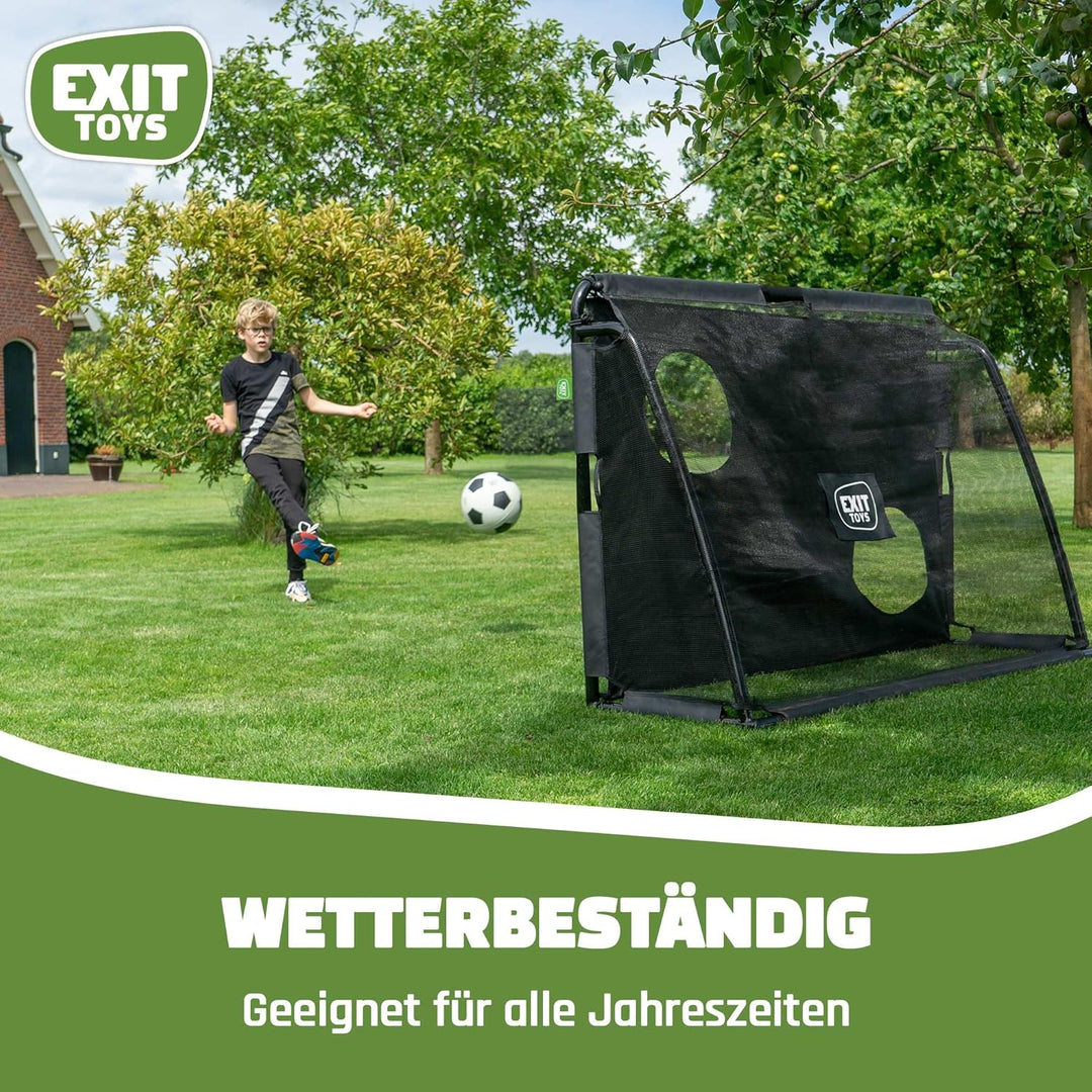 EXIT | Hochwertige Fussballtore aus Stahl - Enthält eine Trainingswand und EIN stabiles Verankerungs
