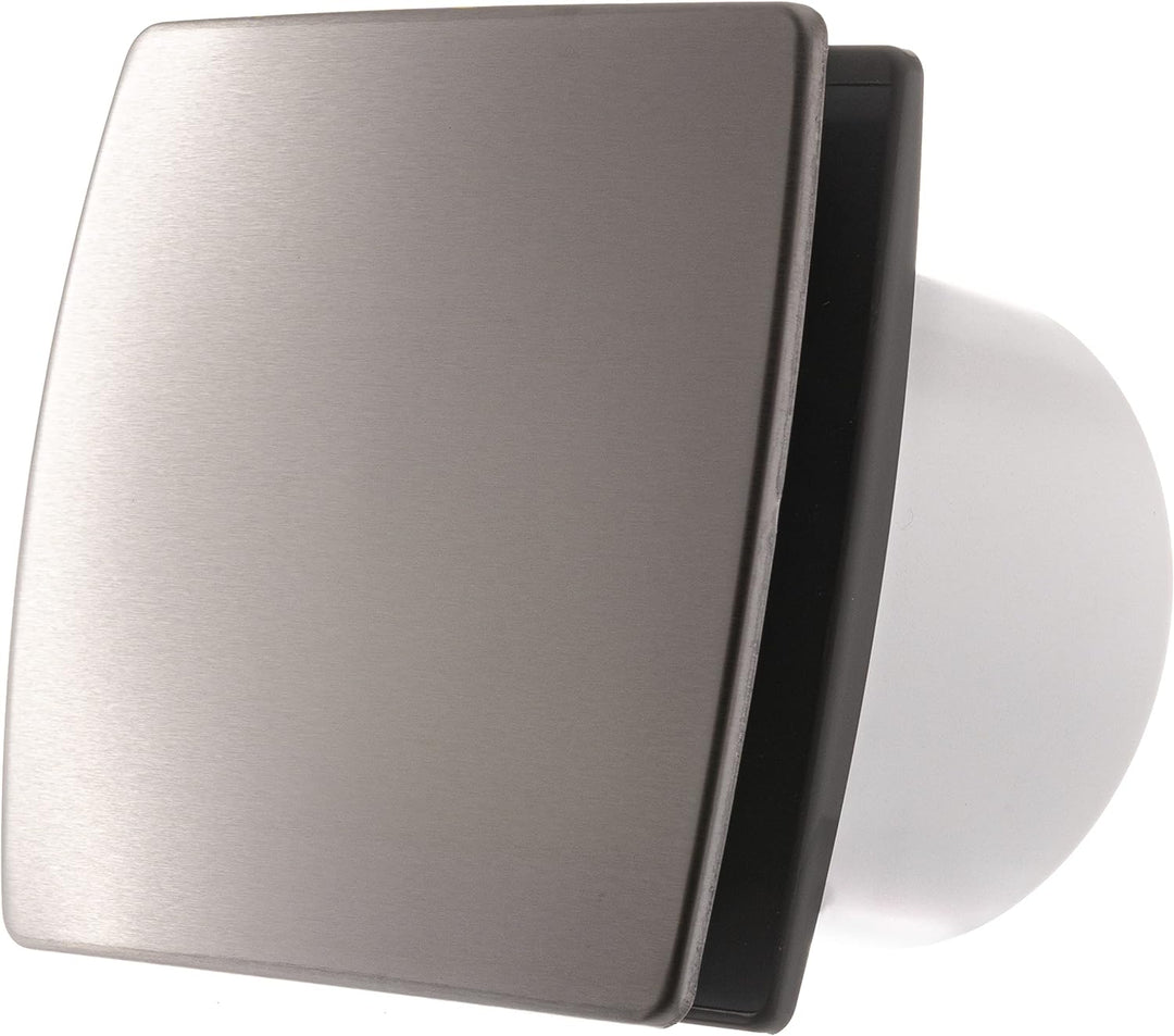 100mm Bad-Lüfter mit Feuchtesensor und Timer - Ventilator - Leise - inox Feuchtesensor