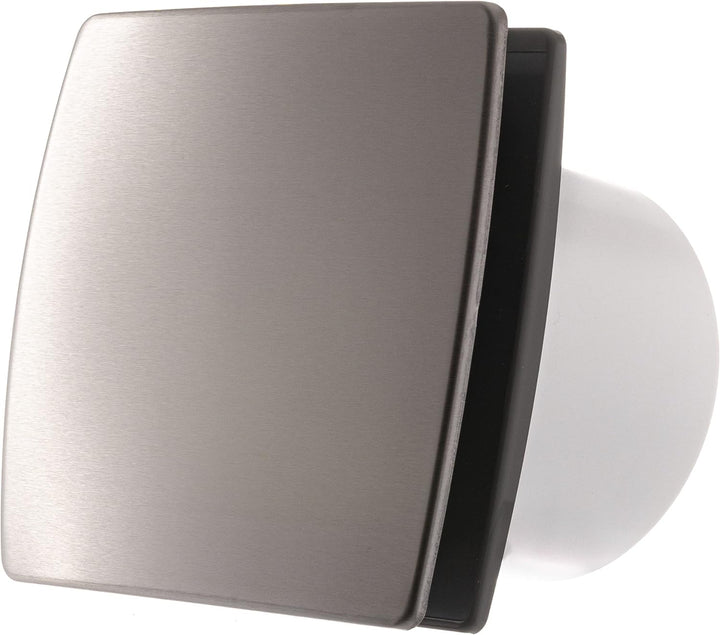 100mm Bad-Lüfter mit Feuchtesensor und Timer - Ventilator - Leise - inox Feuchtesensor