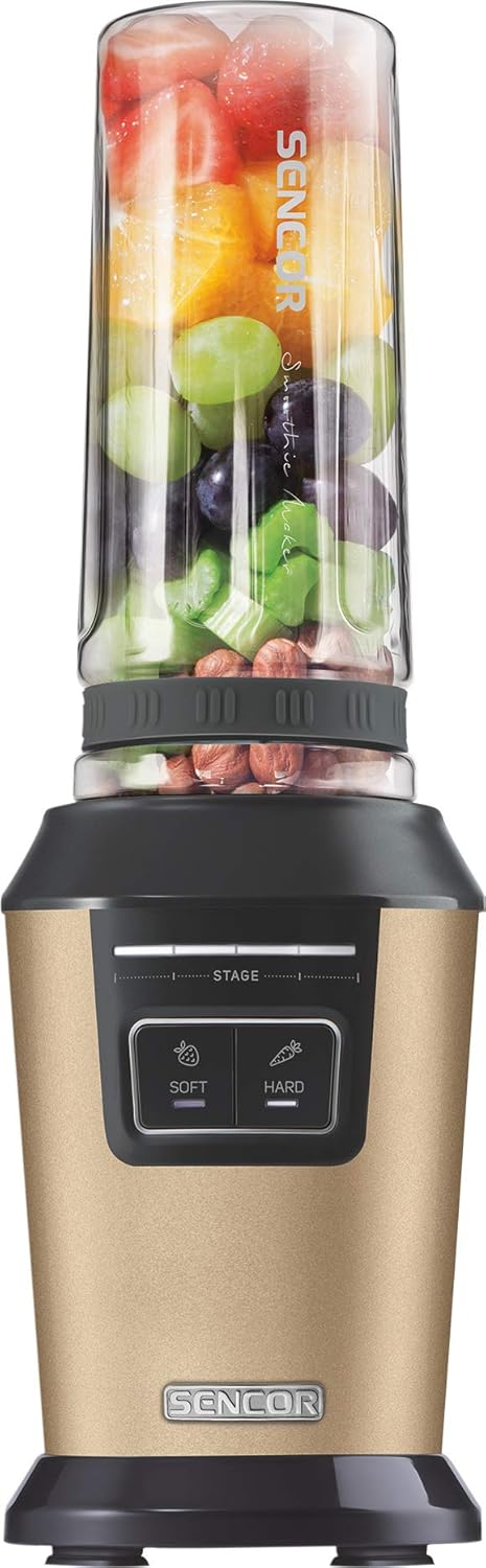 SENCOR SBL 7077CH, Smoothie Maker, Standmixer, Smoothie Mixer, Smoothiemaker mit 2 Sport-Flasche, BP