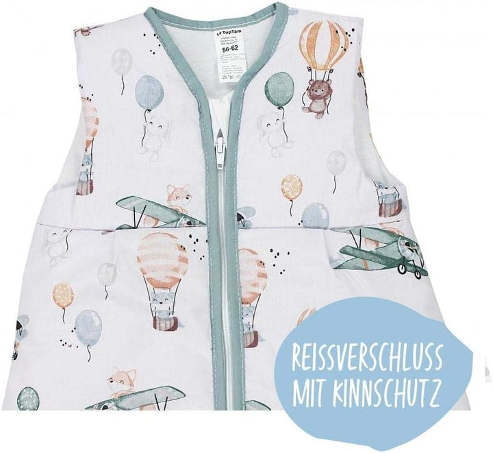 TupTam Ganzjahresschlafsack OEKO- TEX zertifizierte Materialien 2.5 TOG ärmellos Baby Schlafsack wat