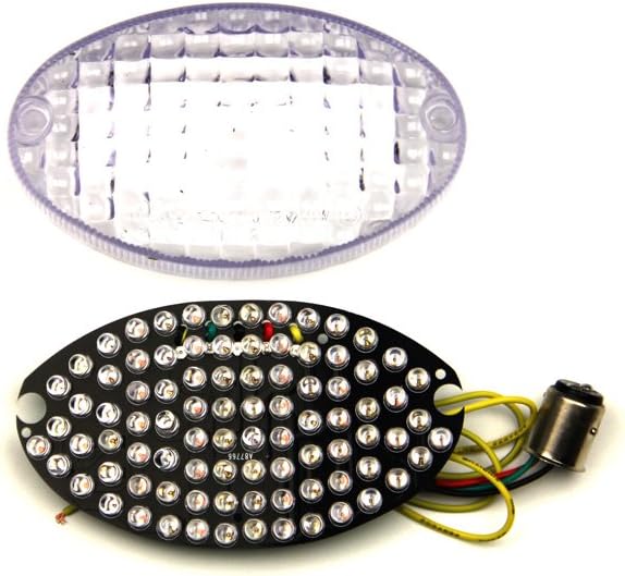 avdb-moto LED-Bremslicht mit integrierten Blinker kompatibel mit Buell XB9, XB12 (Klar), Klar