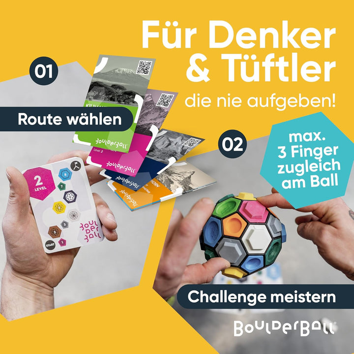 BOULDERBALL 3D Kletterball, Weltneuheit, Klettern auf kleinstem Raum - fördert Konzentration, Kreati