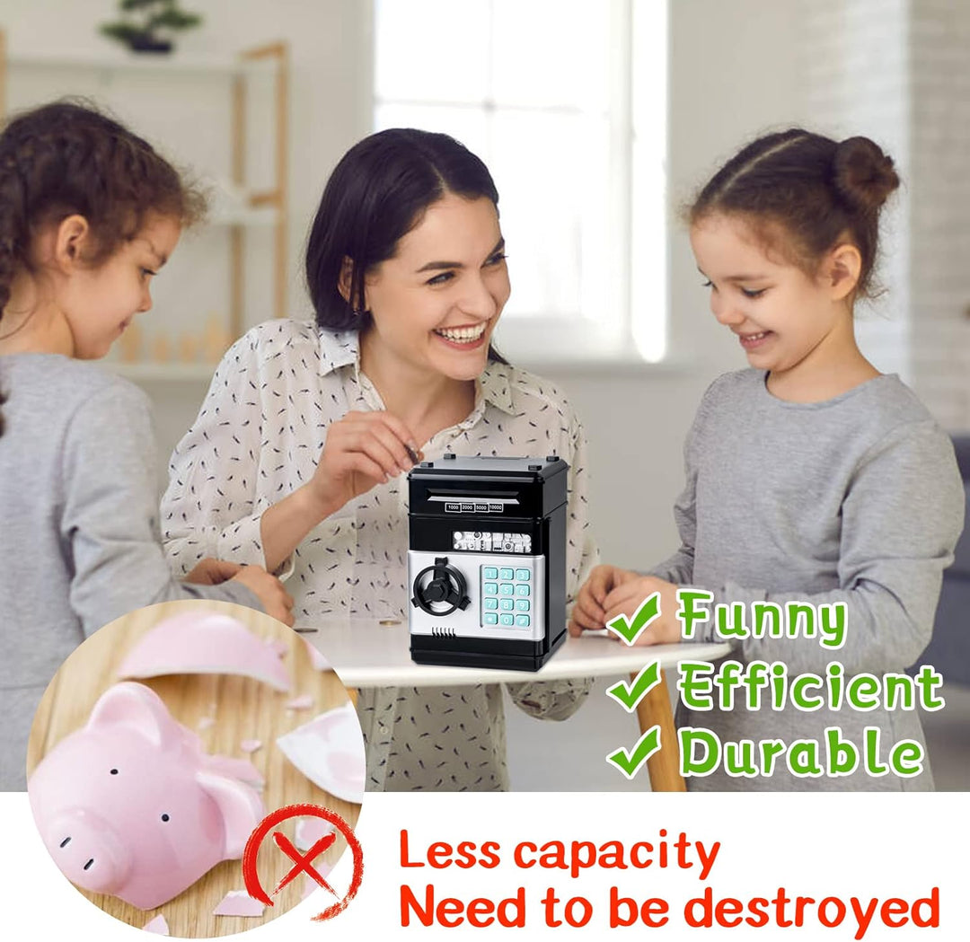 Thedttoy Spardose Scheine Elektronische Geldbank Geldtresor, Sparschwein ATM Tresor Kinder Digitaler