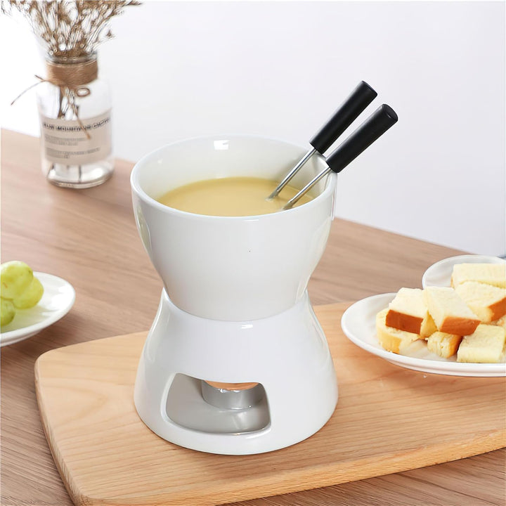 Keramik Fondueset Schokofondue Fondue Schokolade Schokoladenfondue, Keramikschale mit Teelichthalter