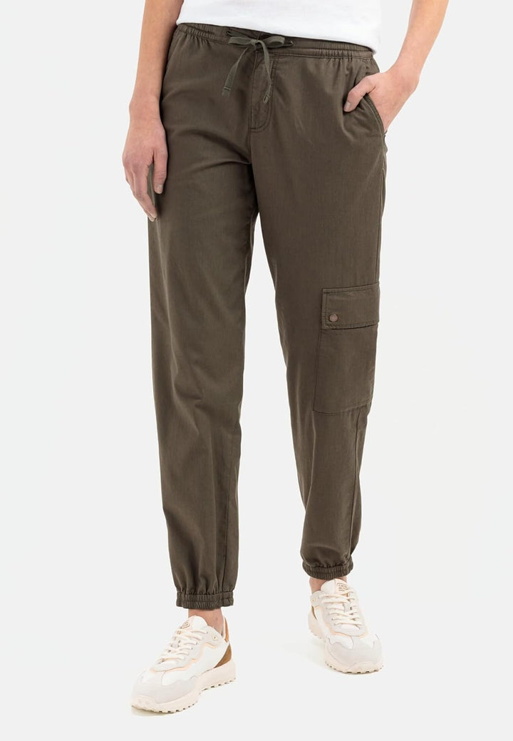 camel active Damen Loose fit Cargo mit Kordelzug 28W / 30L Grün, 28W / 30L Grün