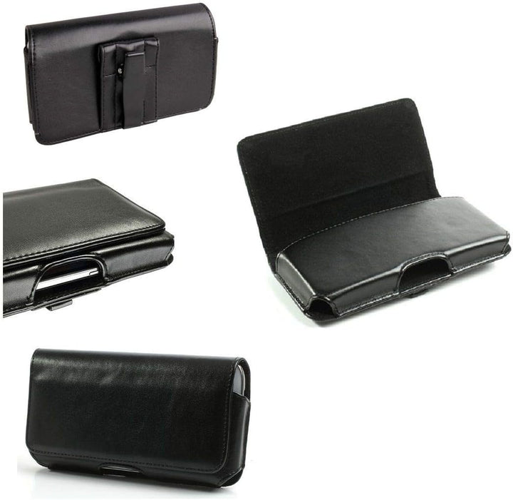Belt Cover Premium Executive Synthetic Leather Horizontal Design and Clip Metal for Sony Xperia XZ1