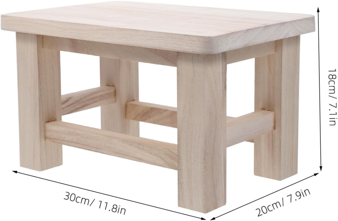 STOBAZA Kleiner Hocker Vielseitig als Sitz und Fussbank Kompakt Leicht für Schuhwechsel Zuhause und