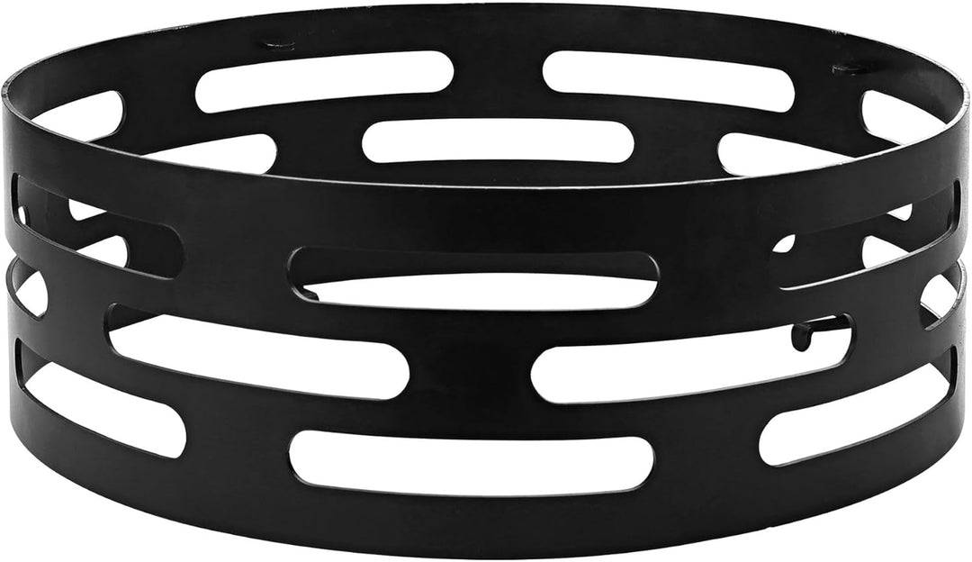 Oleio BBQ Design Schwarzer Wokaufsatz für Feuerplatte | Grillring | Plancha | Grillplatte Wokkrone K
