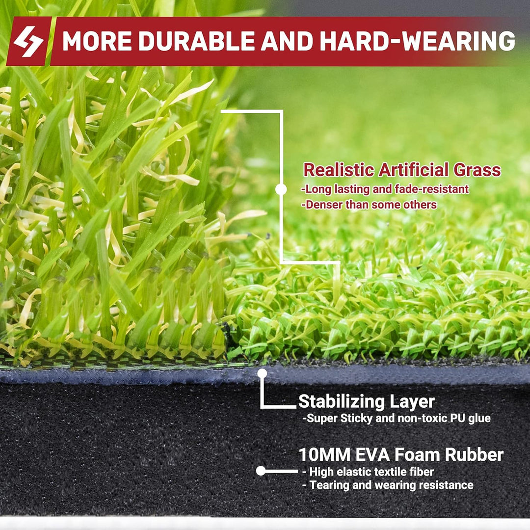 SAPLIZE Grosse Faltbare Golf-Schlagmatte, Enge Lie, Rough und Fairway für Driving, Chipping und Putt
