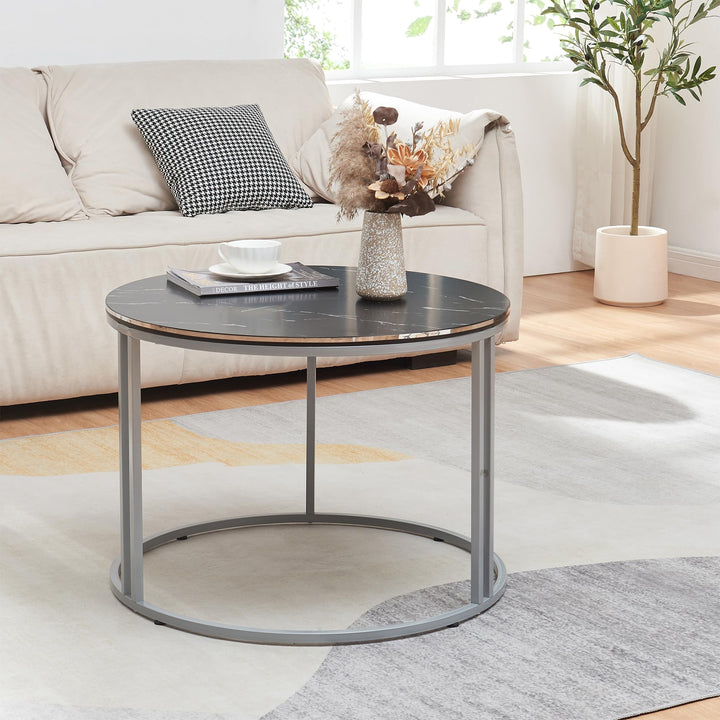 [en.casa] Couchtisch Aulum Beistelltisch 50 x 80 cm Kaffeetisch aus Spanplatte und Metall Sofatisch