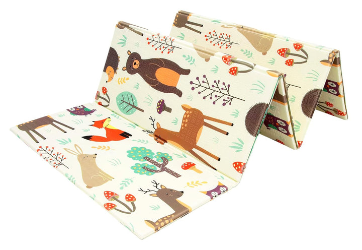 Humbi Thick 2-in-1 Lernmatte aus XPE-Schaum 200x180 (Wälder/Strassen), Wälder/Strassen