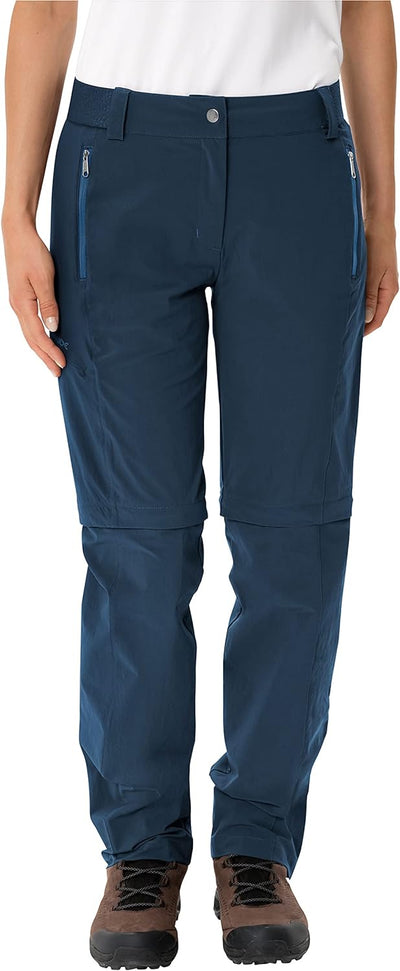 VAUDE Women's Farley Stretch Zo T-Zip Pants Ii Trousers 38 Kurz Dark Sea, 38 Kurz Dark Sea