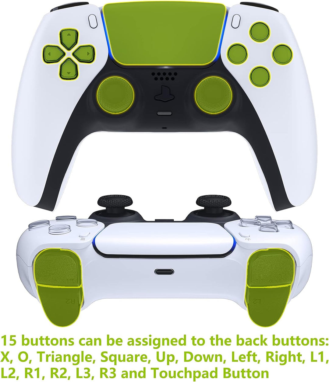 eXtremeRate Programmierbar RISE4 Remap Kit für ps5 Controller BDM-010/020,Real Metal Buttons(RMB) Re