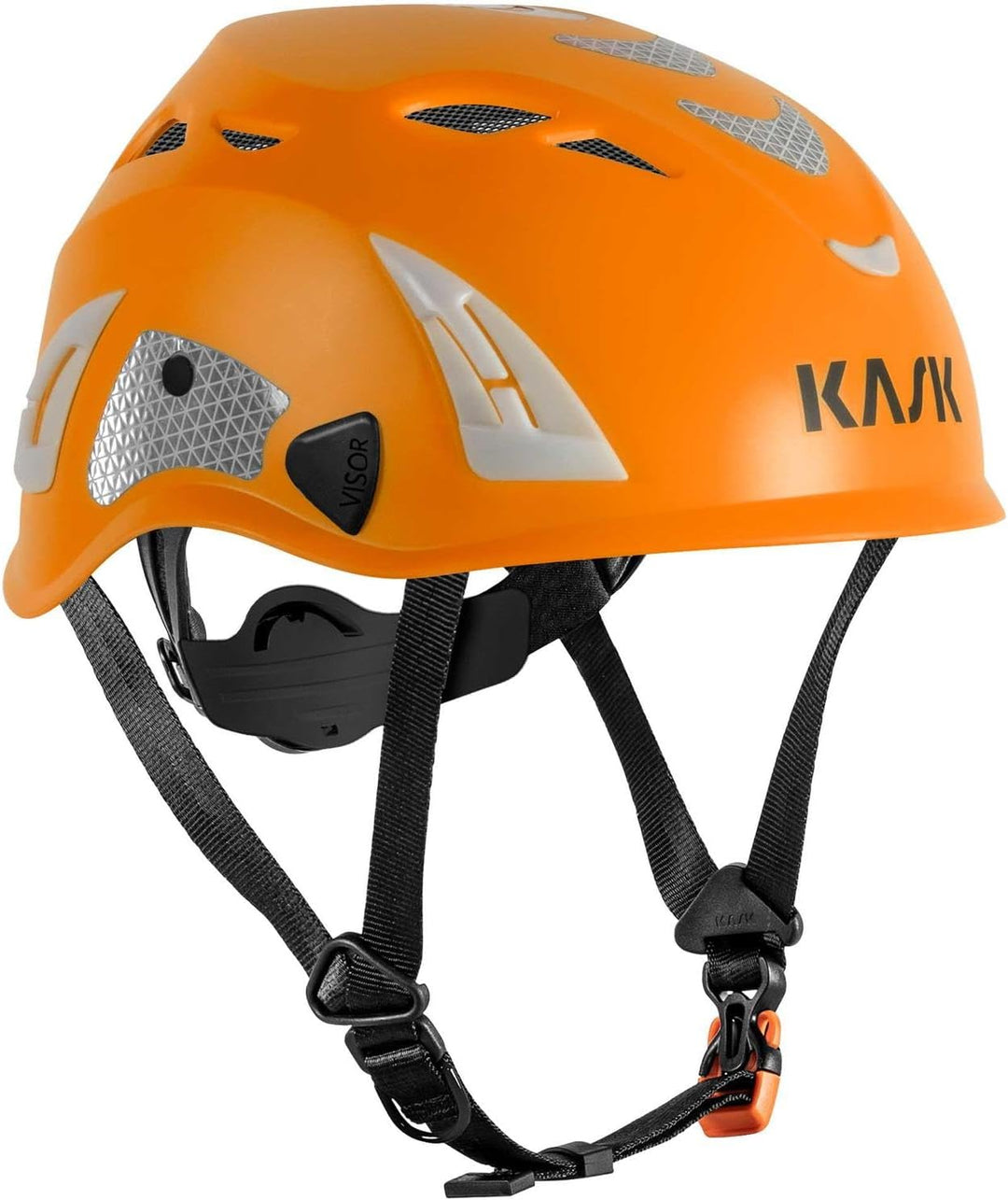 KASK Schutzhelm Superplasma AQ HI VIZ - Arbeitsschutzhelm, Drehrad, Reflexstreifen, EN 397 Orange, O