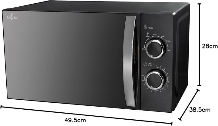 Berlinger Haus Mikrowellenherd 20 l | Black Rose Collection mit 700 W Leistung | 6 Stufen | Edelstah