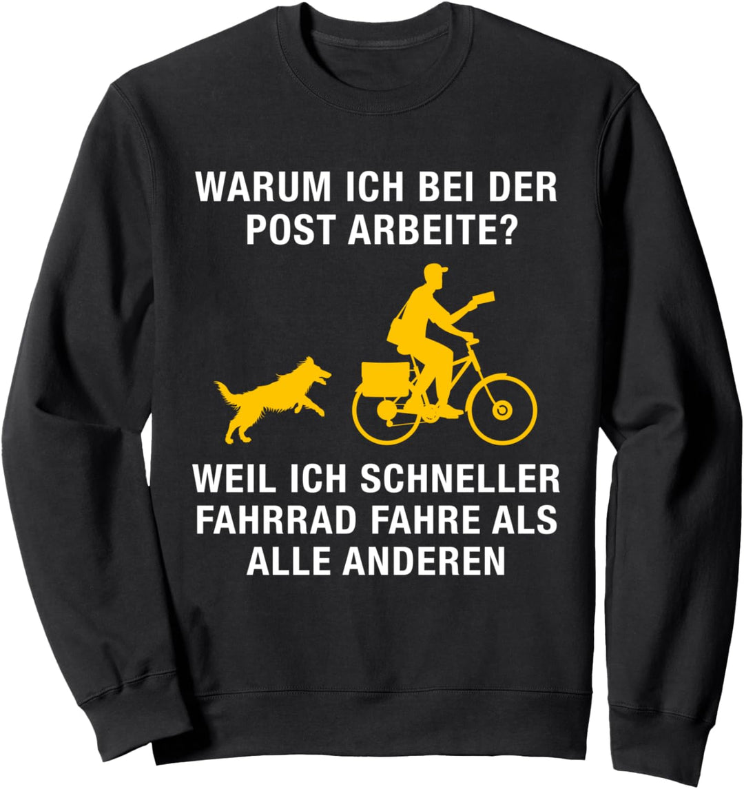 Postbote Fahrrad Zusteller Briefträger Design Outfit Sweatshirt