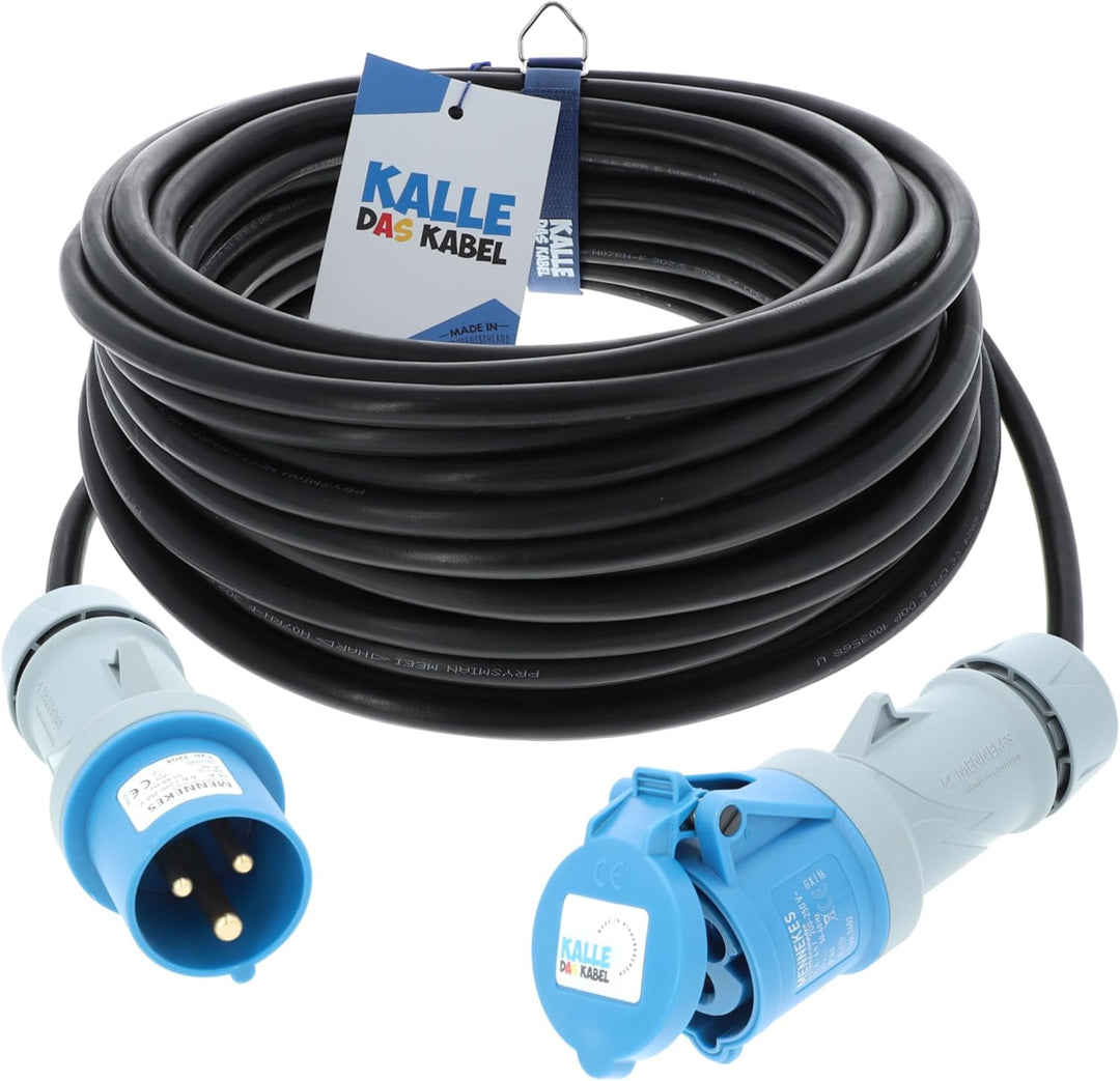 CEE-Gummiverlängerung H07RN-F 3G 1,5 mm² 20 m von KALLE DAS KABEL, 20 m