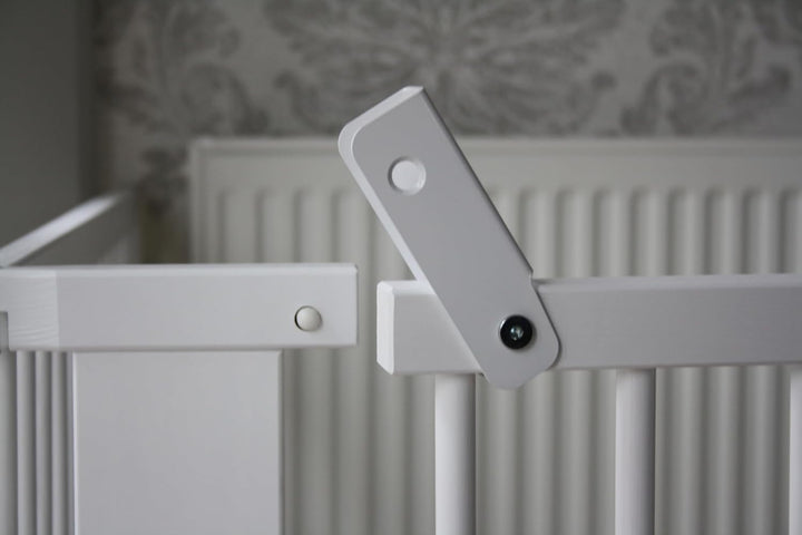 Schutzgitter Absperrgitter Türgitter Treppenschutzgitter V 117 bis 363 cm Weiss (185cm), 185cm